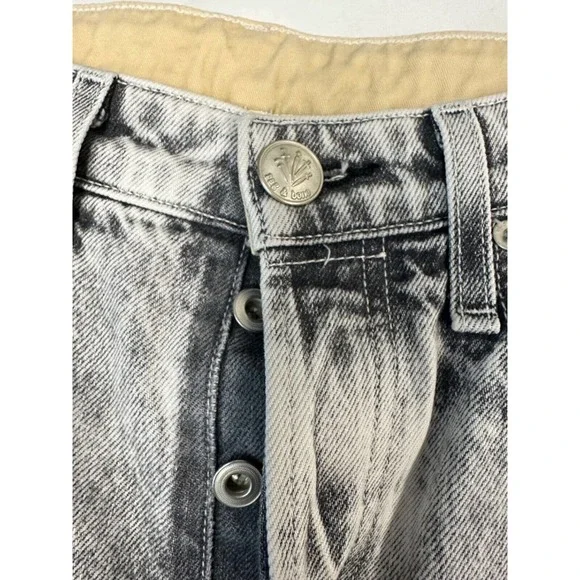 Rag and Bone Maya High Rise Ankle slim Jeans Size 28 Black Stone Wash Button B10 - Picture 5 of 9